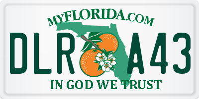 FL license plate DLRA43