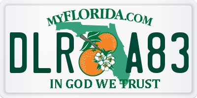 FL license plate DLRA83