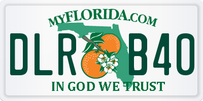 FL license plate DLRB40