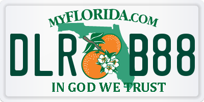 FL license plate DLRB88