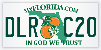 FL license plate DLRC20
