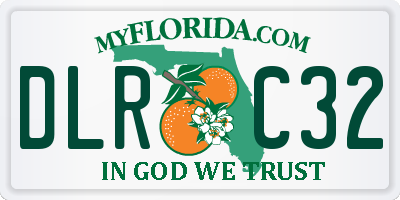 FL license plate DLRC32