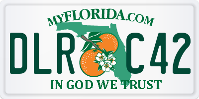 FL license plate DLRC42