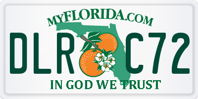 FL license plate DLRC72