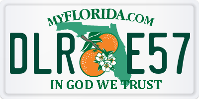 FL license plate DLRE57