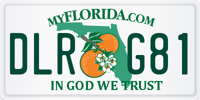 FL license plate DLRG81