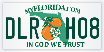 FL license plate DLRH08