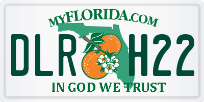 FL license plate DLRH22