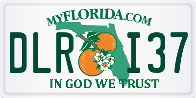 FL license plate DLRI37