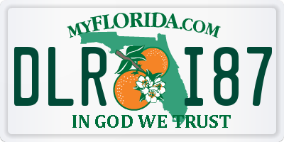 FL license plate DLRI87
