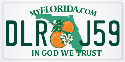 FL license plate DLRJ59