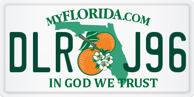 FL license plate DLRJ96