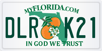 FL license plate DLRK21
