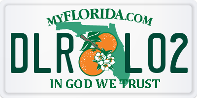 FL license plate DLRL02