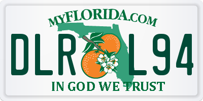 FL license plate DLRL94