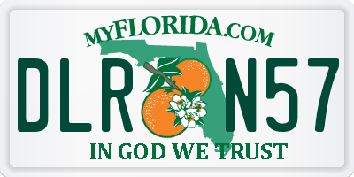 FL license plate DLRN57