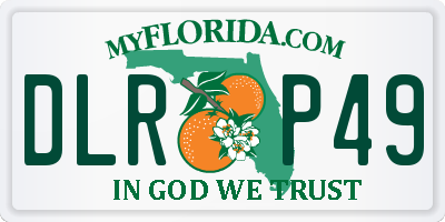 FL license plate DLRP49