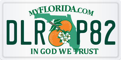 FL license plate DLRP82