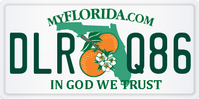 FL license plate DLRQ86