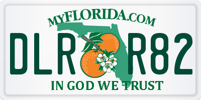 FL license plate DLRR82