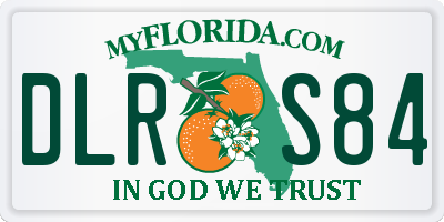 FL license plate DLRS84
