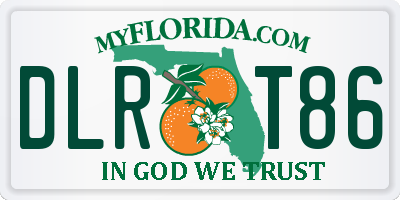 FL license plate DLRT86