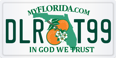 FL license plate DLRT99
