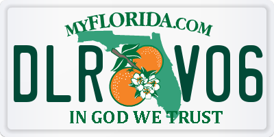 FL license plate DLRV06