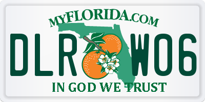 FL license plate DLRW06