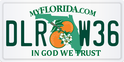 FL license plate DLRW36