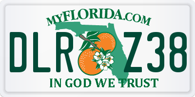 FL license plate DLRZ38