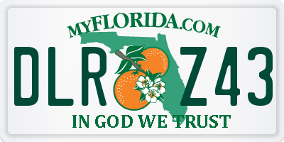 FL license plate DLRZ43