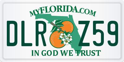 FL license plate DLRZ59