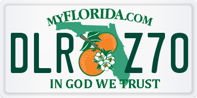 FL license plate DLRZ70