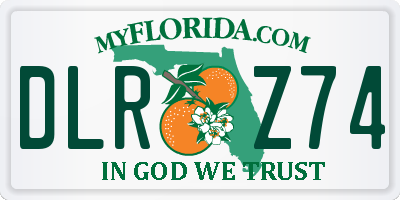 FL license plate DLRZ74