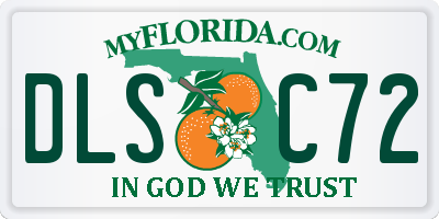 FL license plate DLSC72