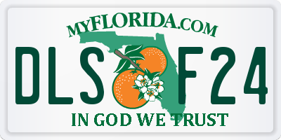 FL license plate DLSF24