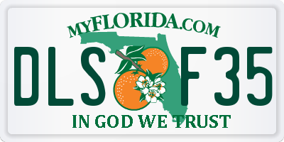 FL license plate DLSF35