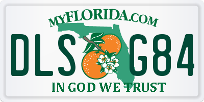 FL license plate DLSG84
