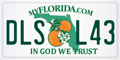 FL license plate DLSL43