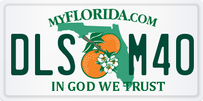 FL license plate DLSM40