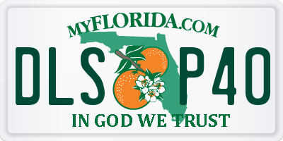 FL license plate DLSP40