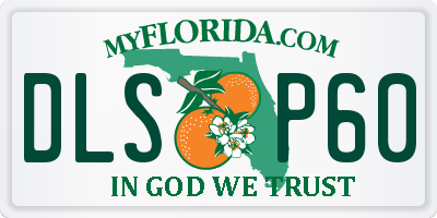 FL license plate DLSP60