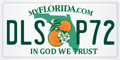 FL license plate DLSP72