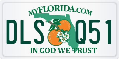 FL license plate DLSQ51