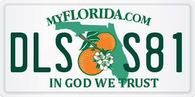 FL license plate DLSS81