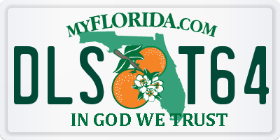 FL license plate DLST64