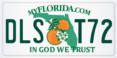 FL license plate DLST72