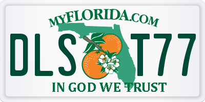 FL license plate DLST77