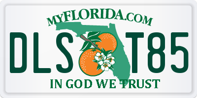 FL license plate DLST85
